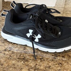 Under Armour Black and White Athletic Shoes